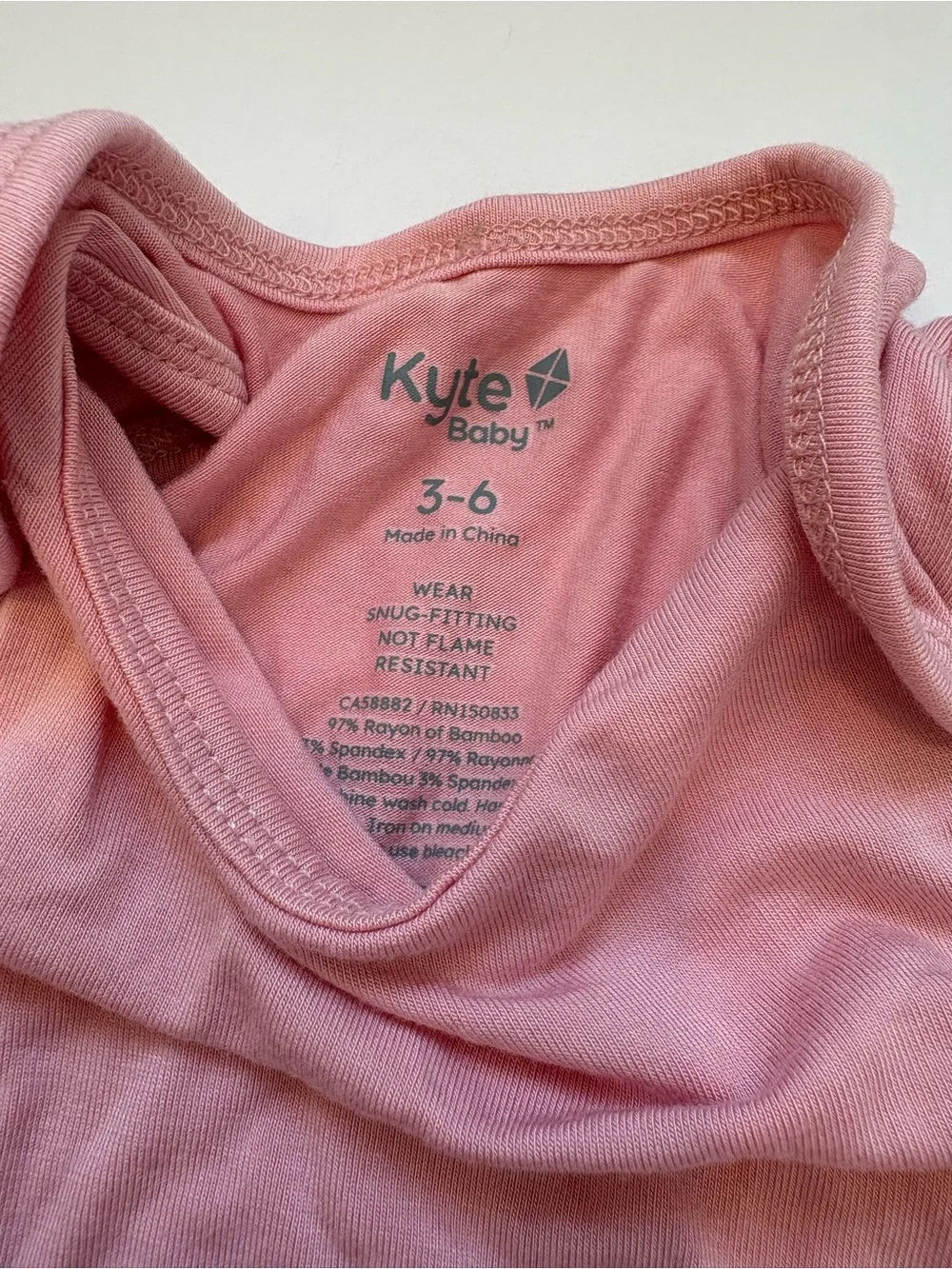 Kyte BABY Soft Pink Short-Sleeve Bodysuit 3-6Months